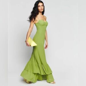 Reformation Fallon Maxi Dress in Green
